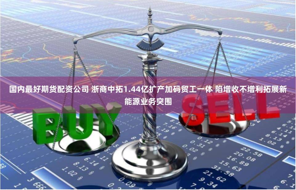国内最好期货配资公司 浙商中拓1.44亿扩产加码贸工一体 陷增收不增利拓展新能源业务突围